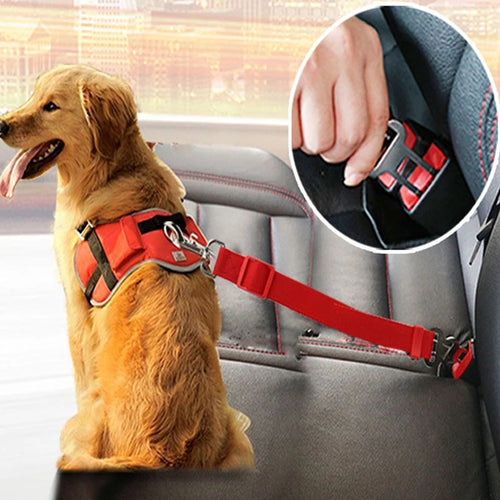 Adjustable Pet Cat Dog Car Seat Belt Pet Seat Vehicle Dog Harness Lead Clip Safety Lever Traction Dog Collars Dogs Accessoires Pets Products - PawLux1