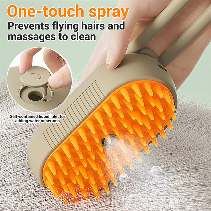 Cat Steam Brush Steamy Dog Brush 3 In 1 Electric Spray Cat Hair Brushes For Massage Pet Grooming Comb Hair Removal Combs Pet Products - PawLux1