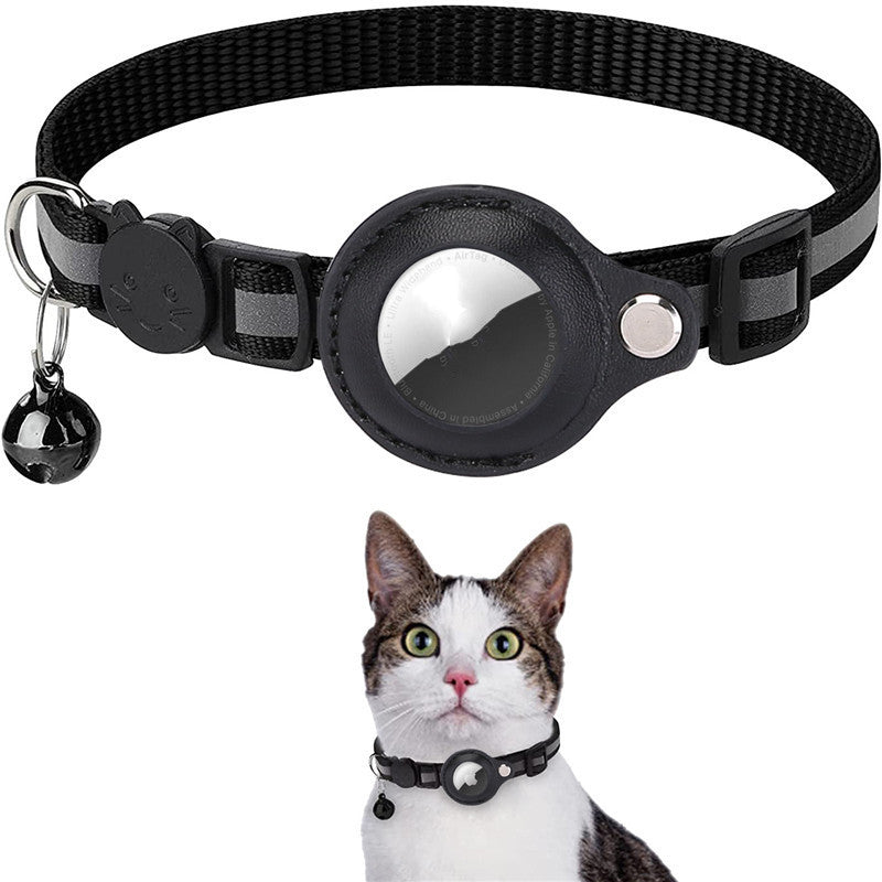 Reflective Collar Waterproof Holder Case For Airtag Air Tag Airtags Protective Cover Cat Dog Kitten Puppy Nylon Collar - PawLux1