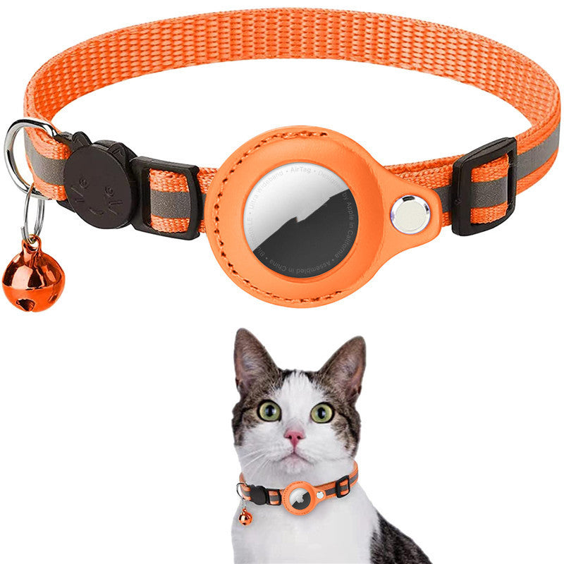 Reflective Collar Waterproof Holder Case For Airtag Air Tag Airtags Protective Cover Cat Dog Kitten Puppy Nylon Collar - PawLux1