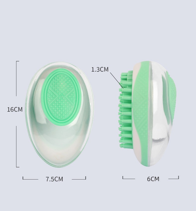 Dog Cat Bath Brush 2-in-1 Pet SPA Massage Comb Soft Silicone Pets Shower Hair Grooming Cmob Dog Cleaning Tool Pet Products - PawLux1