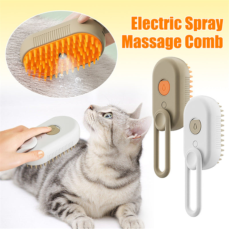 Cat Steam Brush Steamy Dog Brush 3 In 1 Electric Spray Cat Hair Brushes For Massage Pet Grooming Comb Hair Removal Combs Pet Products - PawLux1