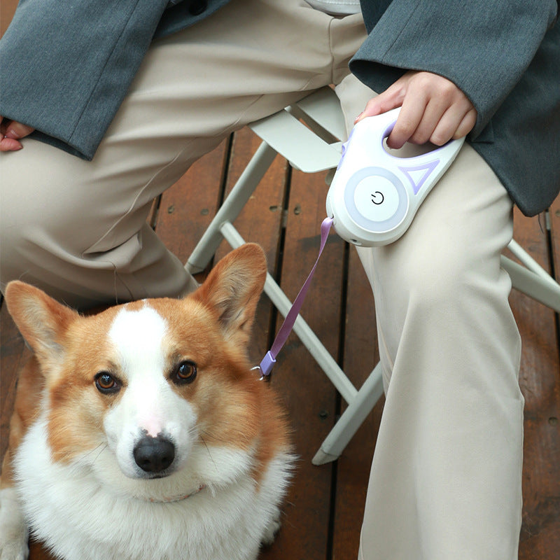 Dog Leash Retractable Leash And Dog Collar Spotlight Automatic Pet Dog Cat Traction Rope For Small Medium Dogs Pet Product - PawLux1