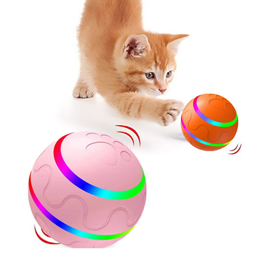 Pet New Cat Wicked Ball Toy Intelligent Ball USB Cat Toys Self Rotating Ball Automatic Rotation Ball - PawLux1