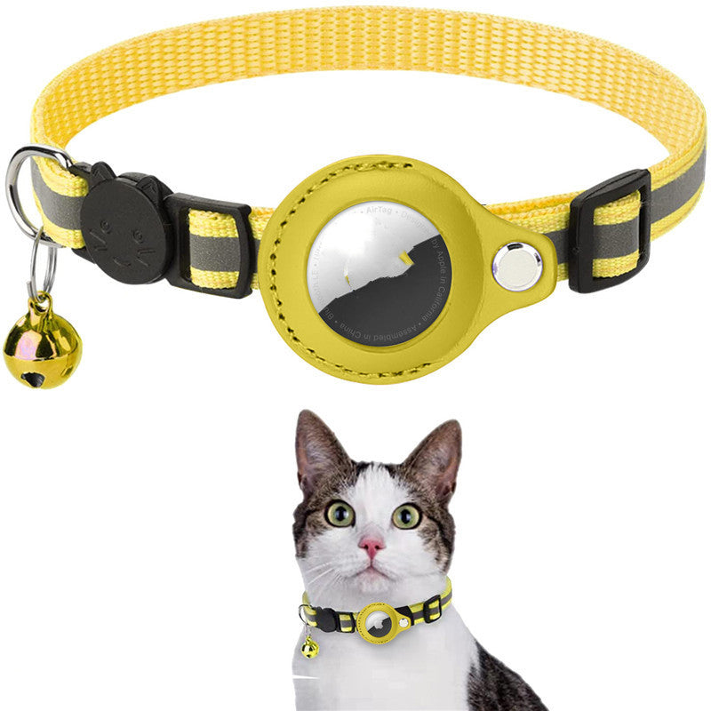 Reflective Collar Waterproof Holder Case For Airtag Air Tag Airtags Protective Cover Cat Dog Kitten Puppy Nylon Collar - PawLux1