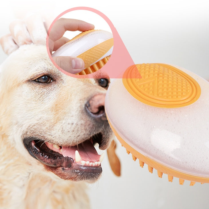 Dog Cat Bath Brush 2-in-1 Pet SPA Massage Comb Soft Silicone Pets Shower Hair Grooming Cmob Dog Cleaning Tool Pet Products - PawLux1