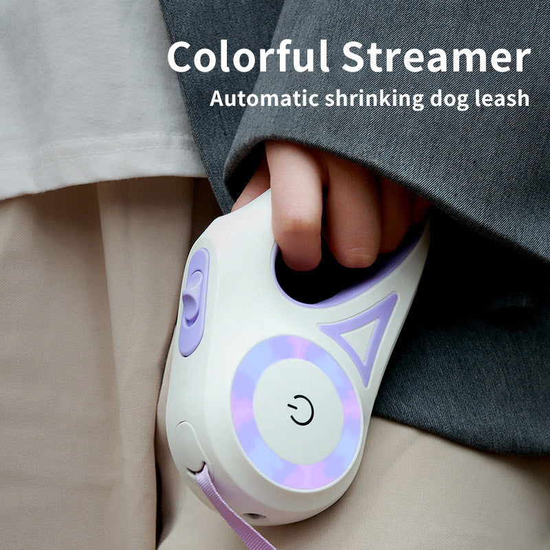 Dog Leash Retractable Leash And Dog Collar Spotlight Automatic Pet Dog Cat Traction Rope For Small Medium Dogs Pet Product - PawLux1