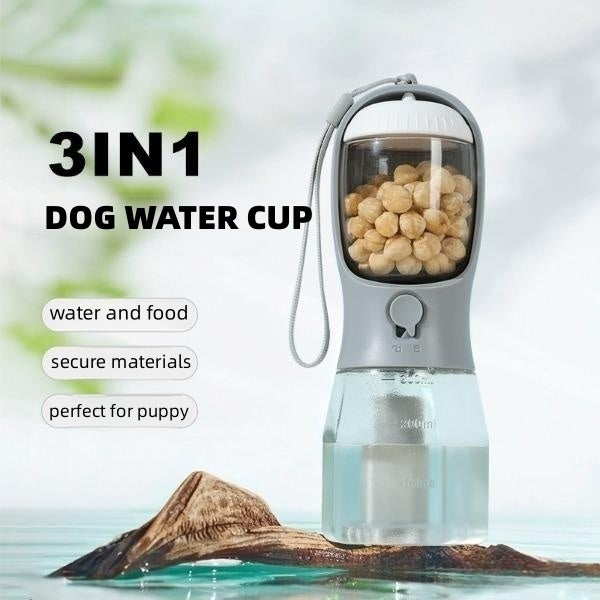 Dog Water Cup Drinking Food Garbage Bag Three-in-one Portable Small Multi-functional Pet Cups Pets Supplies - PawLux1