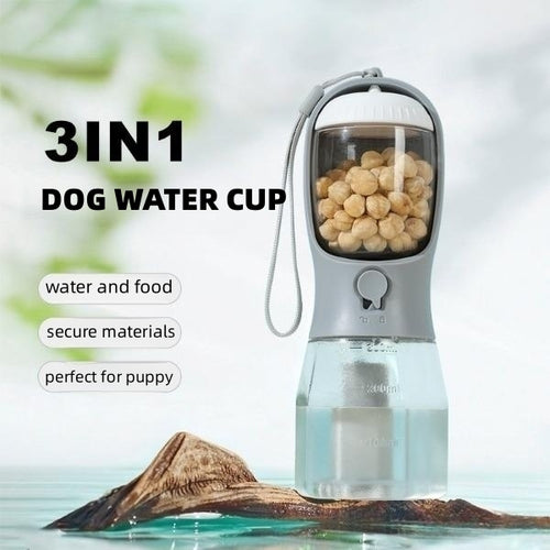 Dog Water Cup Drinking Food Garbage Bag Three-in-one Portable Small Multi-functional Pet Cups Pets Supplies - PawLux1