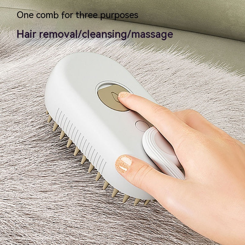 Cat Steam Brush Steamy Dog Brush 3 In 1 Electric Spray Cat Hair Brushes For Massage Pet Grooming Comb Hair Removal Combs Pet Products - PawLux1