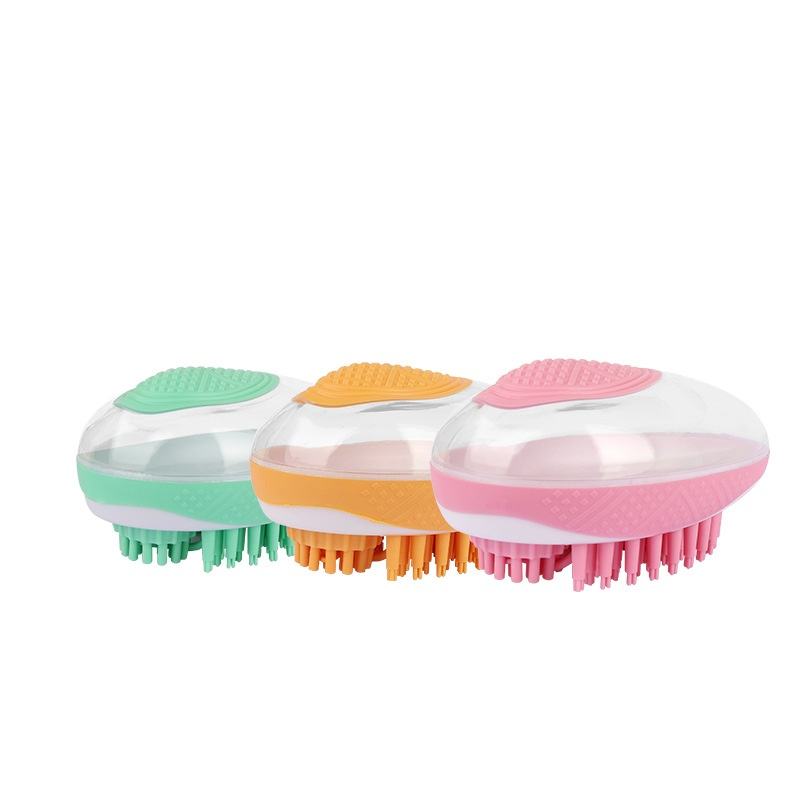 Dog Cat Bath Brush 2-in-1 Pet SPA Massage Comb Soft Silicone Pets Shower Hair Grooming Cmob Dog Cleaning Tool Pet Products - PawLux1