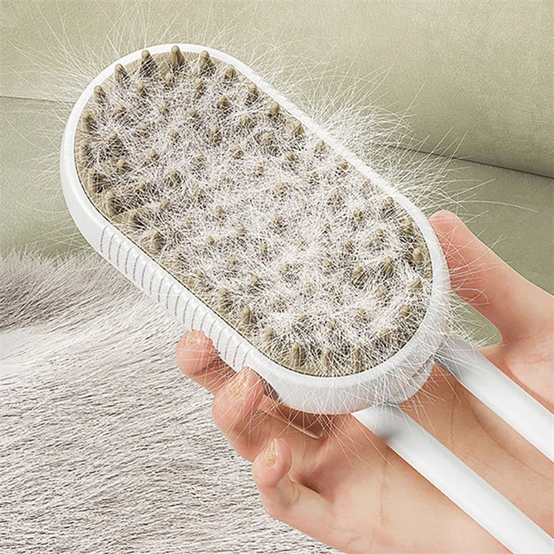 Cat Steam Brush Steamy Dog Brush 3 In 1 Electric Spray Cat Hair Brushes For Massage Pet Grooming Comb Hair Removal Combs Pet Products - PawLux1
