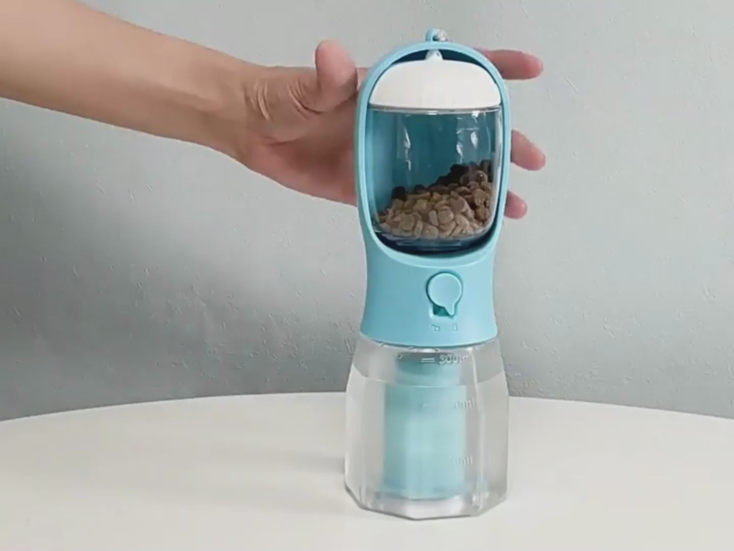 3-in-1 Portable Dog Water Cup with Food & Bag Dispenser